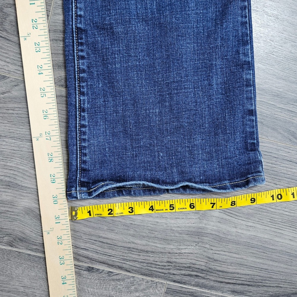 Levis 725 High Rise Bootcut Jeans Womens 32 Indigo Blue Denim Stretch Pants - Picture 10 of 10